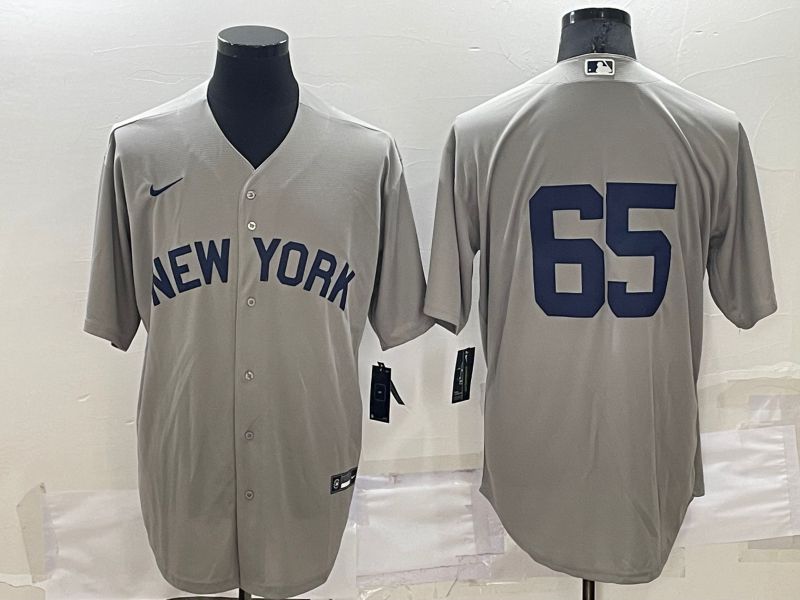 Men New York Yankees #65 No Name Grey Dream Game 2022 Nike MLB Jersey->new york yankees->MLB Jersey